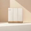 Champagne gold three-way dual-control switch panel, Type 86 household wall decoration panel Application Scenario